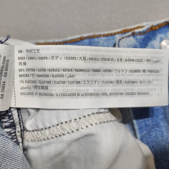 Abercrombie & Fitch jeans women's size 27 / 4 denim blue The 90s slim straight - Picture 6 of 13